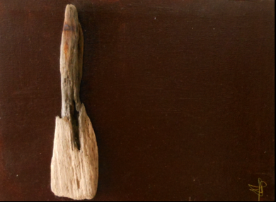 Dimensions : 24 x 18 cm      Acrylique et bois flotté